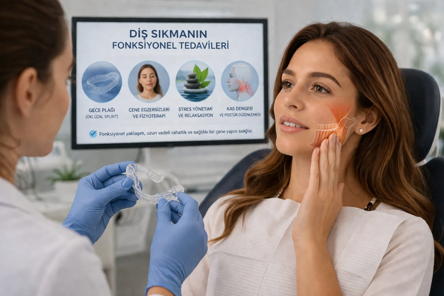 Zähneknirschen Bruxismus Behandlung Ankara İncek – Sevgi Savaş Zahnklinik